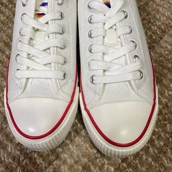 Sandro Paris Flame Canvas Sneakers Size 7 - Picture 3 of 7